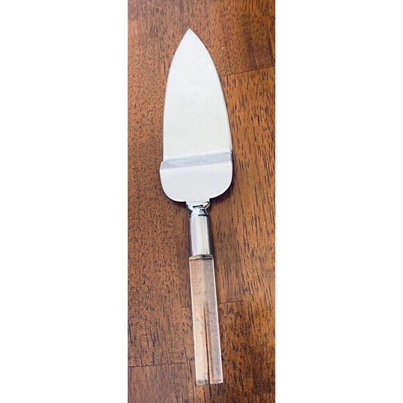 Frontier Forge Stainless Steel Cake Pie Serving Knife Lucite Handle '60 VTG - Picture 1 of 8